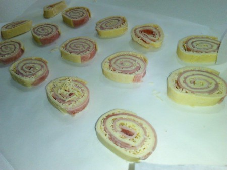Feuilleté roulé au jambon