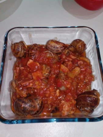 Escargots jambon tomates